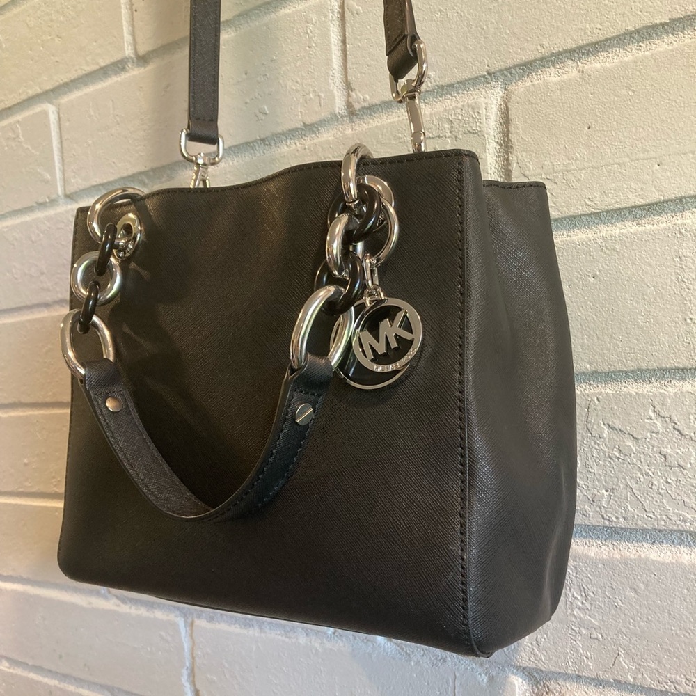 Michael Kors Black Chunky Chain Strap Bag